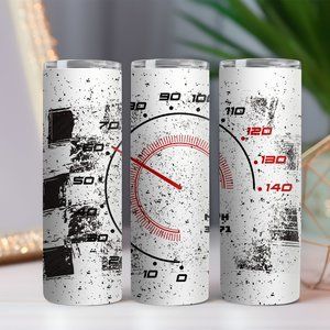 Race Car Speedometer 20 oz Tumbler w/ Dual Lids
